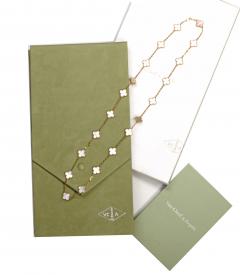  Van Cleef Arpels VCA Vintage Alhambra 20 Motif Necklace in 18kt Yellow Gold with Mother of Pearl - 4158102