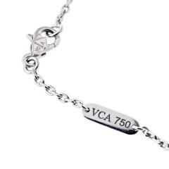  Van Cleef Arpels Van Cleef Arpels 18K White Gold Grey Mother Of Pearl Butterfly Necklace - 4481242