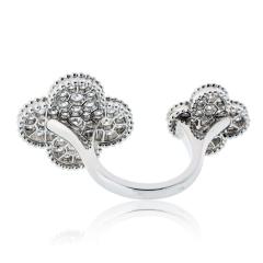  Van Cleef Arpels Van Cleef Arpels 18K White Gold Magic Diamond In Between The Fingers Ring - 4446507