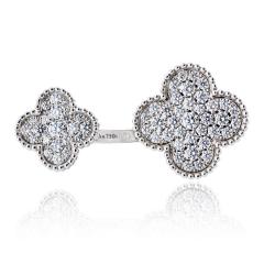  Van Cleef Arpels Van Cleef Arpels 18K White Gold Magic Diamond In Between The Fingers Ring - 4447111