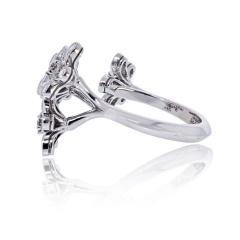  Van Cleef Arpels Van Cleef Arpels 18K White Gold Socrate Between The Finger Diamond Ring - 4290012