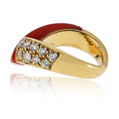  Van Cleef Arpels Van Cleef Arpels 18K Yellow Gold 5 Multi Color Gem Stack Ring - 4481361