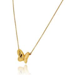  Van Cleef Arpels Van Cleef Arpels 18K Yellow Gold All Gold Vintage Butterfly Necklace - 4290037