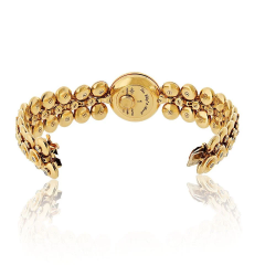  Van Cleef Arpels Van Cleef Arpels 18K Yellow Gold Bouton Dor Medium Model Diamond Dial Watch - 4135413