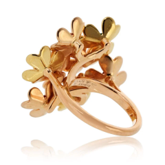  Van Cleef Arpels Van Cleef Arpels 18K Yellow Gold Frivole 8 Flowers EU 53 Ring - 3992068