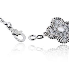  Van Cleef Arpels Van Cleef Arpels Alhambra 18K White Gold Diamond Bracelet - 4375612