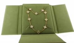  Van Cleef Arpels Van Cleef Arpels Alhambra Mother of Pearl 10 Motif Necklace New  - 4382505