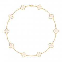  Van Cleef Arpels Van Cleef Arpels Alhambra Mother of Pearl 10 Motif Necklace New  - 4383488