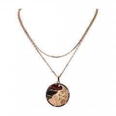  Van Cleef Arpels Van Cleef Arpels Aries 18K Rose Gold Medallion On A 34 inch Chain Pendant - 4614059