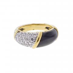  Van Cleef Arpels Van Cleef Arpels Black Diamond and Onyx Band Ring - 1009104