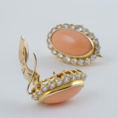  Van Cleef Arpels Van Cleef Arpels Coral and Diamond Drop Earrings - 460892