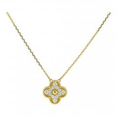  Van Cleef Arpels Van Cleef Arpels Diamond Alhambra Pendant Necklace - 4242148