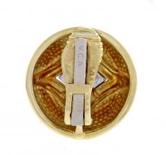 Van Cleef Arpels Van Cleef Arpels Diamond Gold Dome Earrings - 4363986