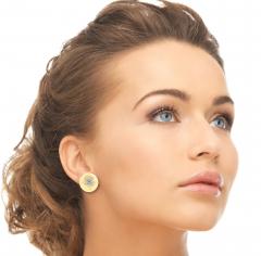 Van Cleef Arpels Van Cleef Arpels Diamond Gold Dome Earrings - 4363992