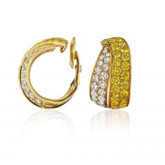  Van Cleef Arpels Van Cleef Arpels Fancy Yellow Diamond Hoop Earrings - 4356714