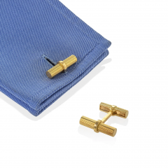  Van Cleef Arpels Van Cleef Arpels Gold Cylinder Cuff Links - 2626576