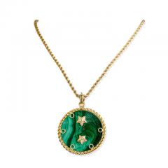  Van Cleef Arpels Van Cleef Arpels Malachite and Diamond Virgo Pendant - 3219474