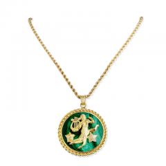  Van Cleef Arpels Van Cleef Arpels Malachite and Diamond Virgo Pendant - 3219475