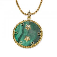  Van Cleef Arpels Van Cleef Arpels Malachite and Diamond Virgo Pendant - 3219477