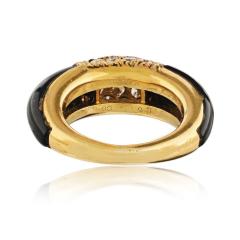  Van Cleef Arpels Van Cleef Arpels Onyx 18K Yellow Gold Diamond Philippine Ring - 4762255