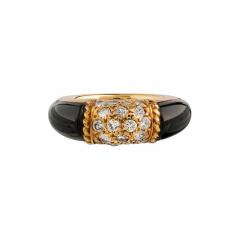  Van Cleef Arpels Van Cleef Arpels Onyx 18K Yellow Gold Diamond Philippine Ring - 4762538