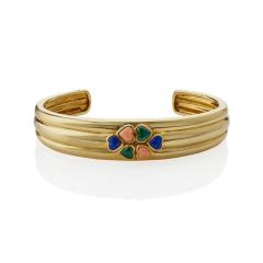  Van Cleef Arpels Van Cleef Arpels Paris 18K Gold and Hardstone Cuff Bracelet - 3397191
