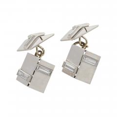  Van Cleef Arpels Van Cleef Arpels Paris Art Deco Diamond and Platinum Cufflinks - 242821