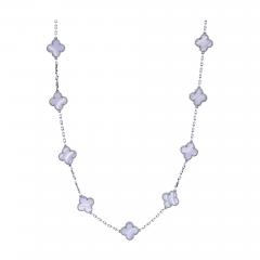  Van Cleef Arpels Van Cleef Arpels Vintage Alhambra Chalcedony 20 Station Necklace - 4177029