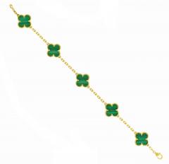  Van Cleef Arpels Van Cleef Arpels Vintage Alhambra Malachite Bracelet - 4429887