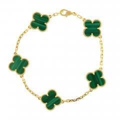  Van Cleef Arpels Van Cleef Arpels Vintage Alhambra Malachite Bracelet - 4434678