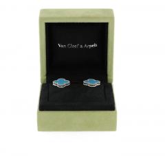  Van Cleef Arpels Van Cleef Arpels Vintage Alhambra Turquoise Earrings - 4114730