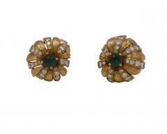  Van Cleef and Arpels Van Cleef Arpels Paris Cabochon Emerald Earrings - 657481