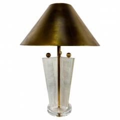  Van Teal American Modern Lucite Gold Leaf Table Lamp Gold Leaf Shade Van Teal - 4162873