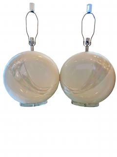  Van Teal Large Pair of Post Modern Van Teal Signed Ceramic Table Lamps - 4654755