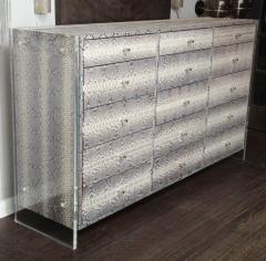  Venfield 15 Drawer Python Dresser with Lucite Side Panels - 2399104