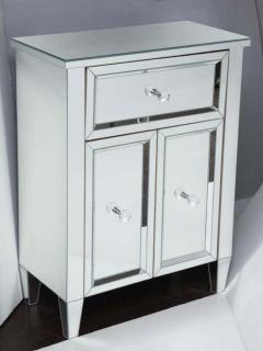  Venfield 2 Door Mirrored Nightstand with Single Drawer - 3139902