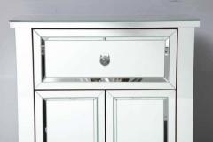  Venfield 2 Door Mirrored Nightstand with Single Drawer - 3139904