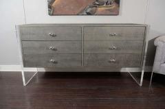  Venfield 6 Drawer Grey Gun Metal Python Dresser with Lucite Side Panels - 2039229