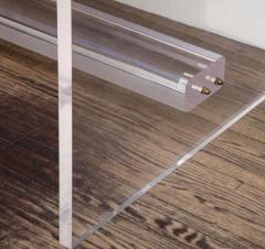 Venfield Acrylic Partners Desk with Embossed Crocodile Leather Top Floor Model Sale - 4206899