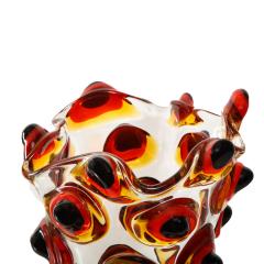  Venfield Artisan Murano Clear and Amber Art Glass Vase 2021 - 2632668