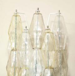  Venfield Artisan Pair of Clear and Amber Glass Polyhedron Sconces 2021 - 3166591
