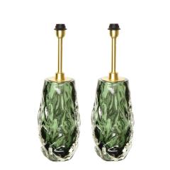  Venfield Artisan Pair of Murano Sommerso Emerald Glass Table Lamps 2022 - 2599625