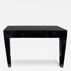  Venfield Black Glass Wall Mount Console Table - 3132666