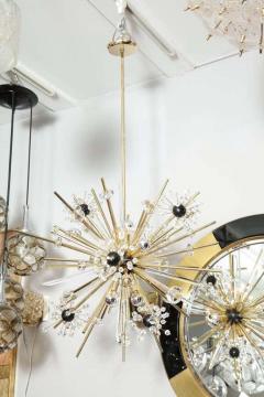  Venfield Brass and Austrian Crystal Sputnik Chandelier with Black Centre Spheres - 3135200