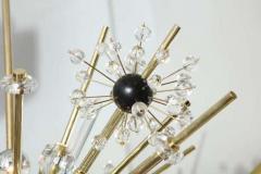  Venfield Brass and Austrian Crystal Sputnik Chandelier with Black Centre Spheres - 3135205