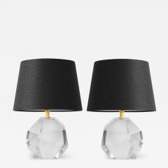  Venfield Chic Pair of Murano Gem Cut Glass Table Lamps - 2759831