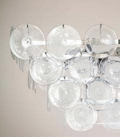  Venfield Clear Bubble Murano Glass Disc Chandelier in Rectangle Shape - 1832346