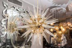  Venfield Clear Murano Glass Spike Sputnik with Interior Brass Spheres - 3127691