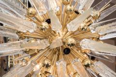  Venfield Clear Murano Glass Spike Sputnik with Interior Brass Spheres - 3127692