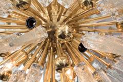  Venfield Clear Murano Glass Spike Sputnik with Interior Brass Spheres - 3127694